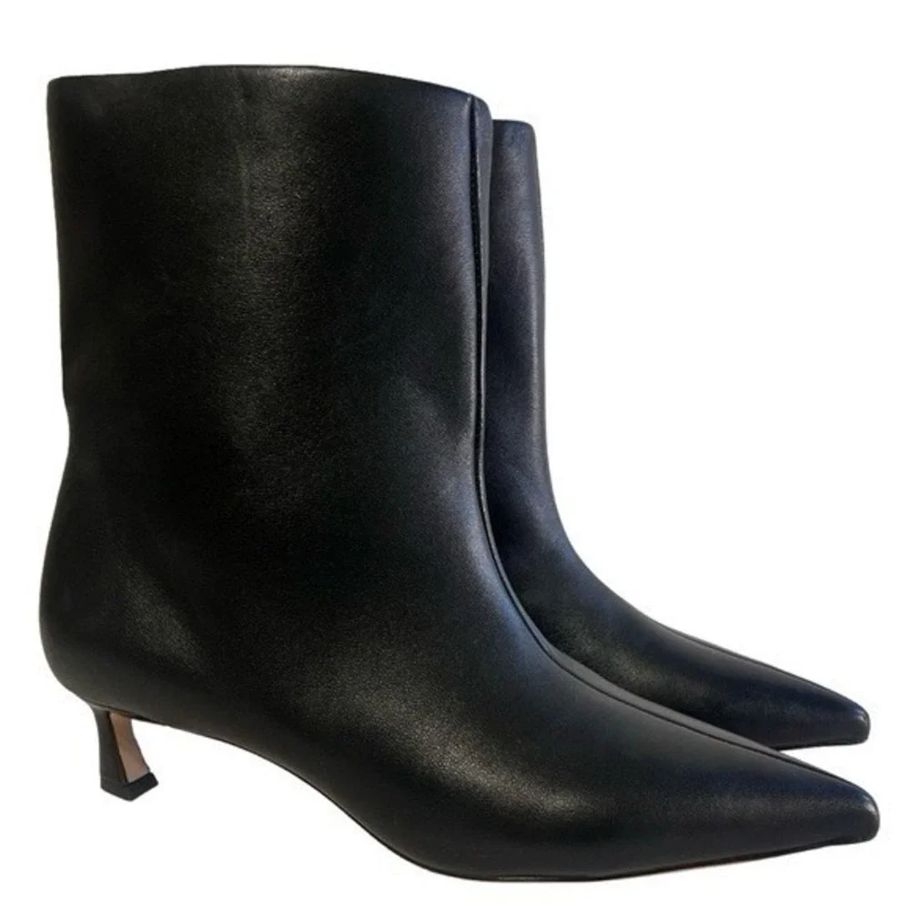 NEW Antonio Melani Jennifer Sumko‎ Boots Women Black Kitten Heel Size 6
